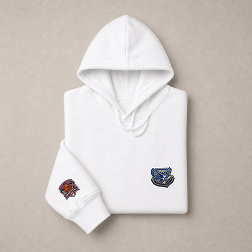 001 Air Force Falcons Pullover Hoodie - Embroidered Logo Fleece Sweatshirt