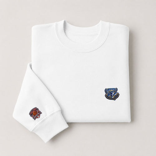 001 Air Force Falcons Embroidered Logo Crewneck Sweatshirt - Unisex Adult Pullover