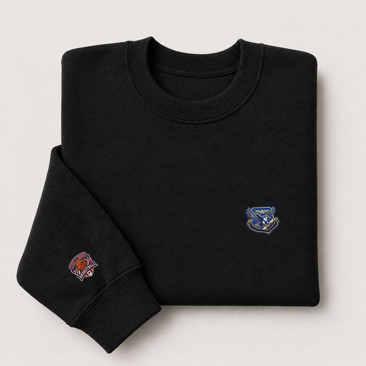 001 Air Force Falcons Embroidered Logo Crewneck Sweatshirt - Unisex Adult Pullover