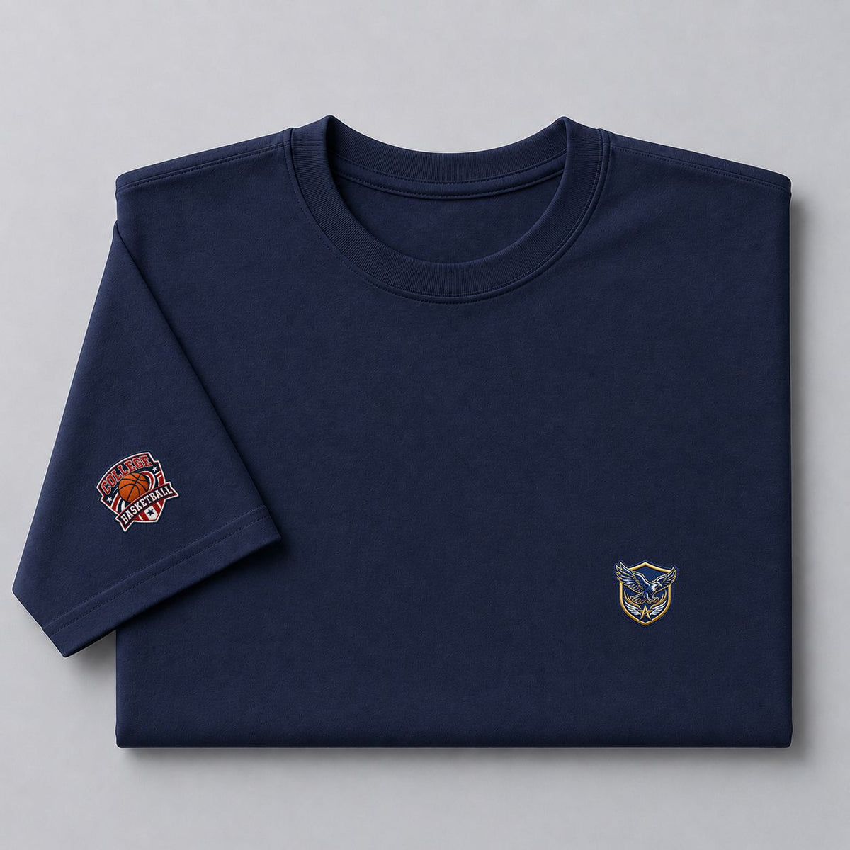 001 Air Force Falcons Embroidered Logo Puff Embroidered Logo T-Shirt - Unisex Short Sleeve Tee