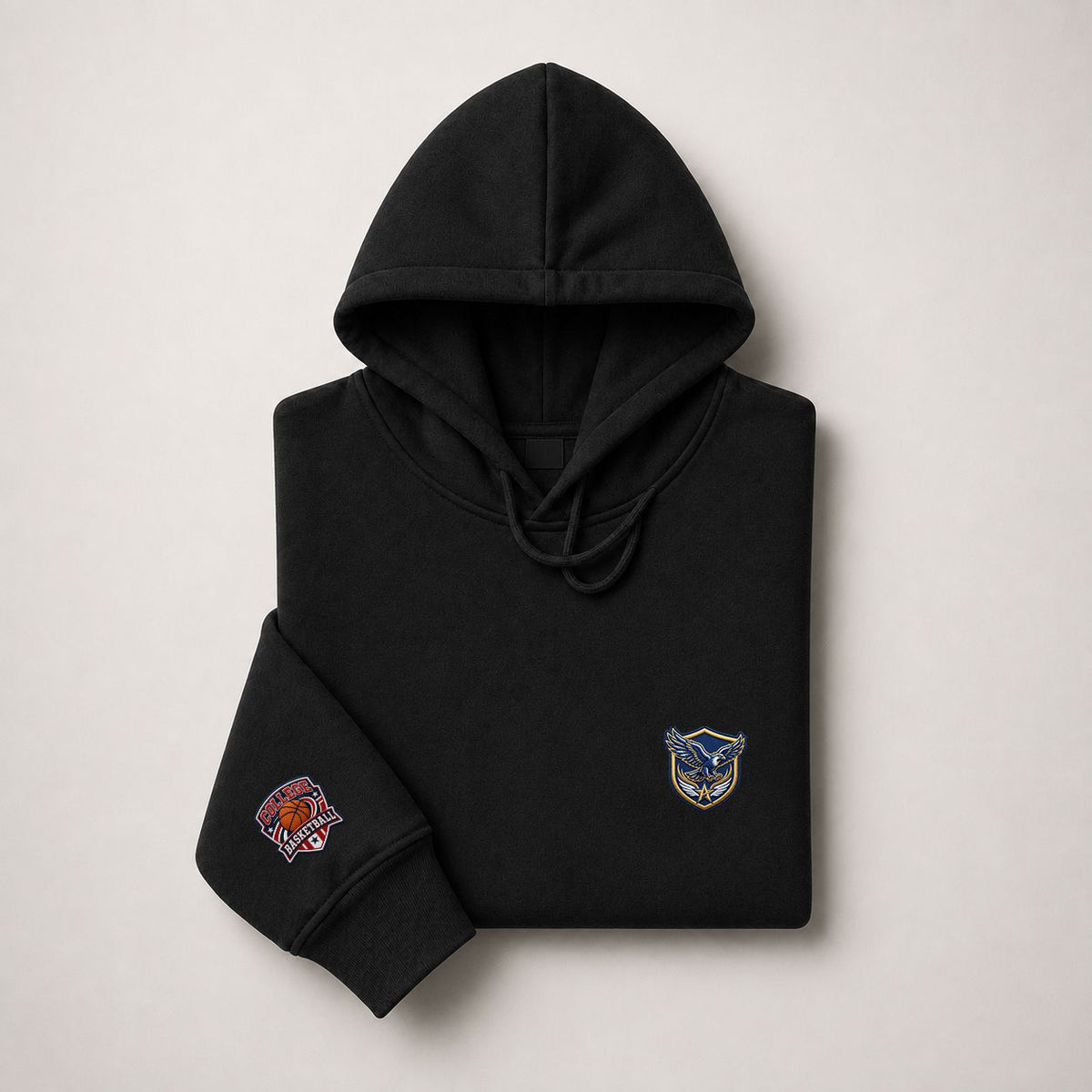 001 Air Force Falcons Pullover Hoodie - Embroidered Logo Fleece Sweatshirt