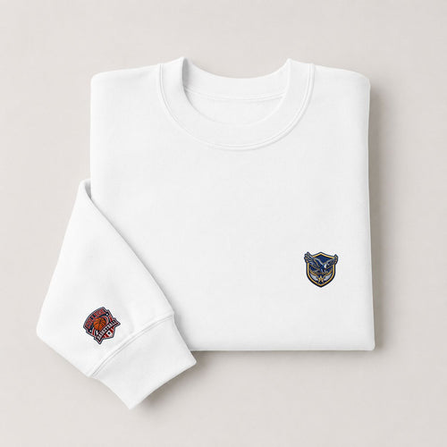 001 Air Force Falcons Embroidered Logo Crewneck Sweatshirt - Unisex Adult Pullover