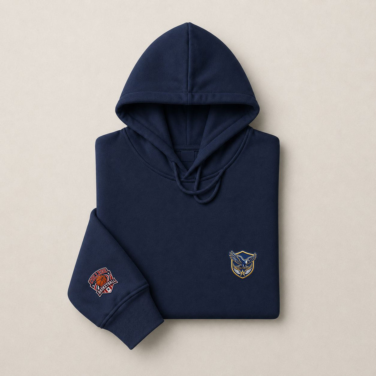 001 Air Force Falcons Pullover Hoodie - Embroidered Logo Fleece Sweatshirt