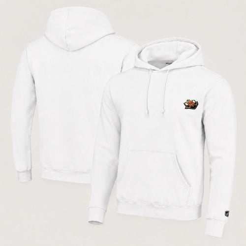 001 Anaheim Ducks Pullover Hoodie - Embroidered Logo Fleece Sweatshirt