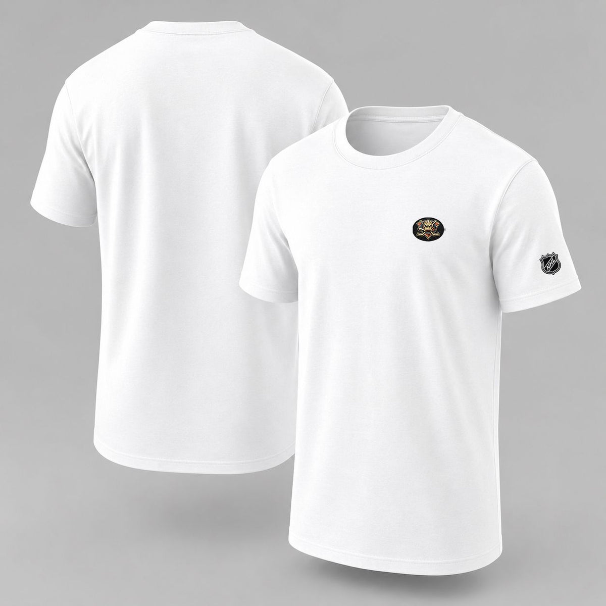 001 Anaheim Ducks Puff Embroidered Logo T-Shirt - Unisex Short Sleeve Tee