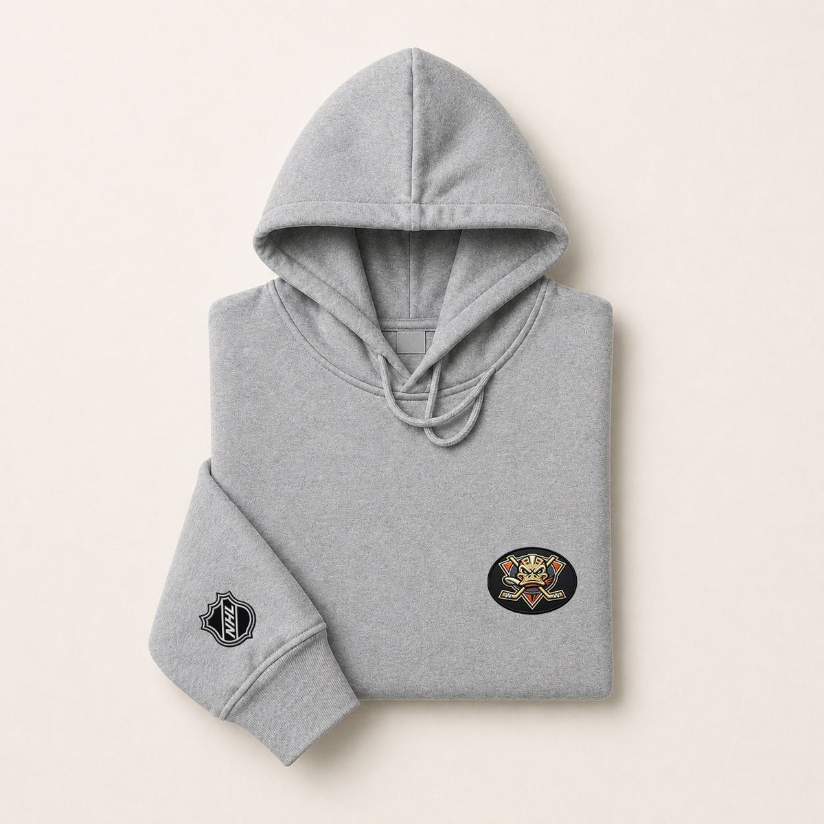 001 Anaheim Ducks Pullover Hoodie - Embroidered Logo Fleece Sweatshirt