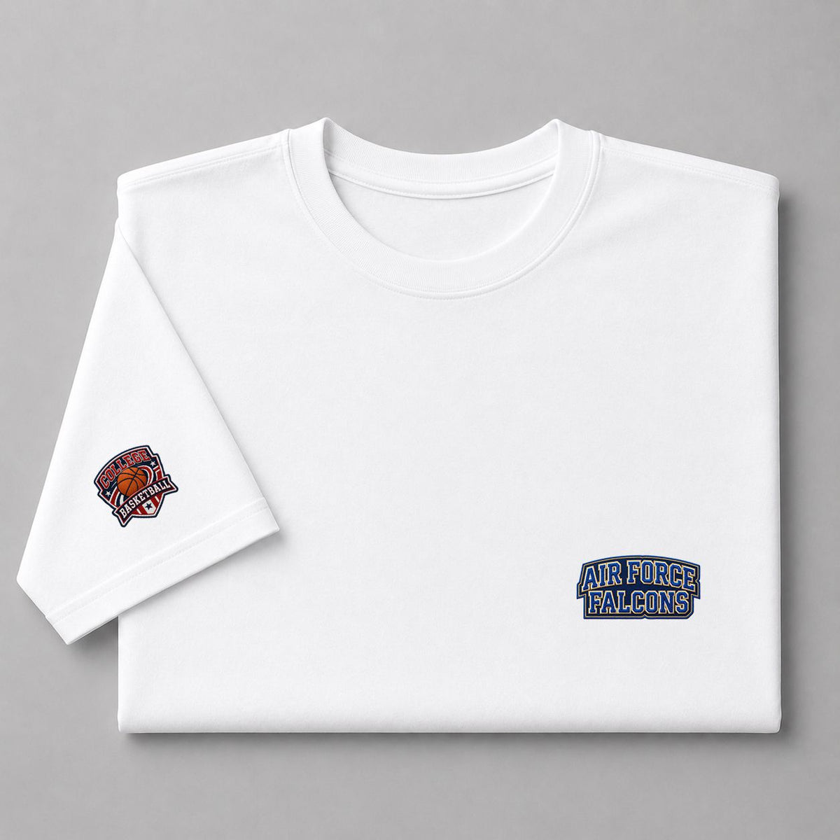 002 Air Force Falcons Embroidered Logo Puff Embroidered Logo T-Shirt - Unisex Short Sleeve Tee