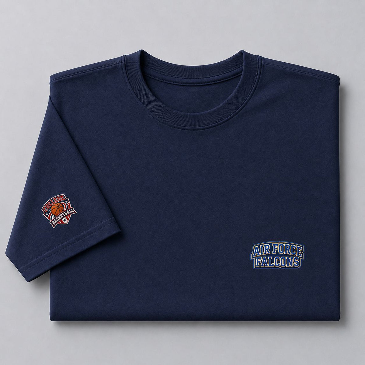 002 Air Force Falcons Embroidered Logo Puff Embroidered Logo T-Shirt - Unisex Short Sleeve Tee