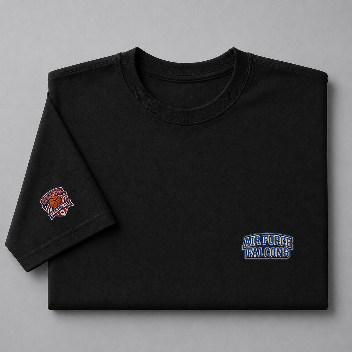 002 Air Force Falcons Embroidered Logo Puff Embroidered Logo T-Shirt - Unisex Short Sleeve Tee