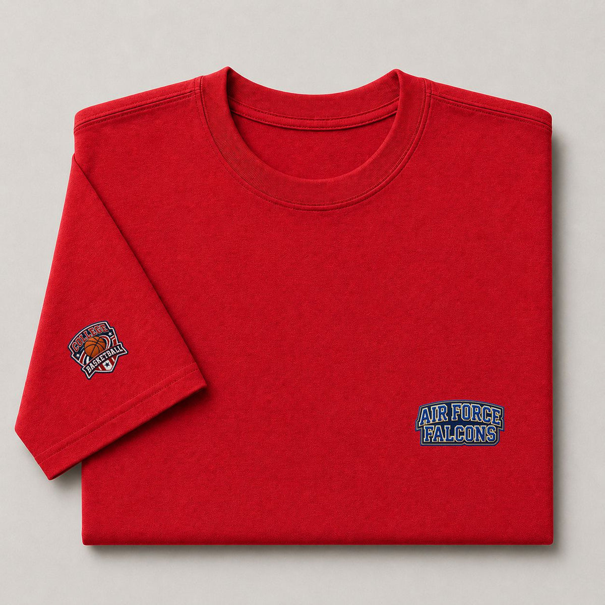 002 Air Force Falcons Embroidered Logo Puff Embroidered Logo T-Shirt - Unisex Short Sleeve Tee