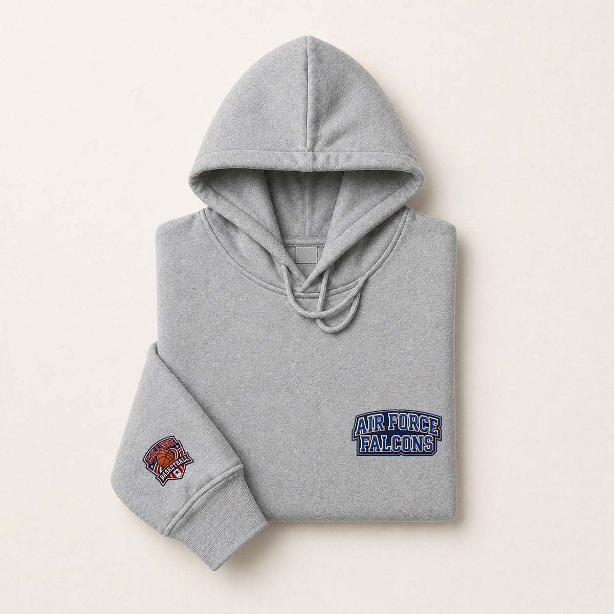 002 Air Force Falcons Pullover Hoodie - Embroidered Logo Fleece Sweatshirt