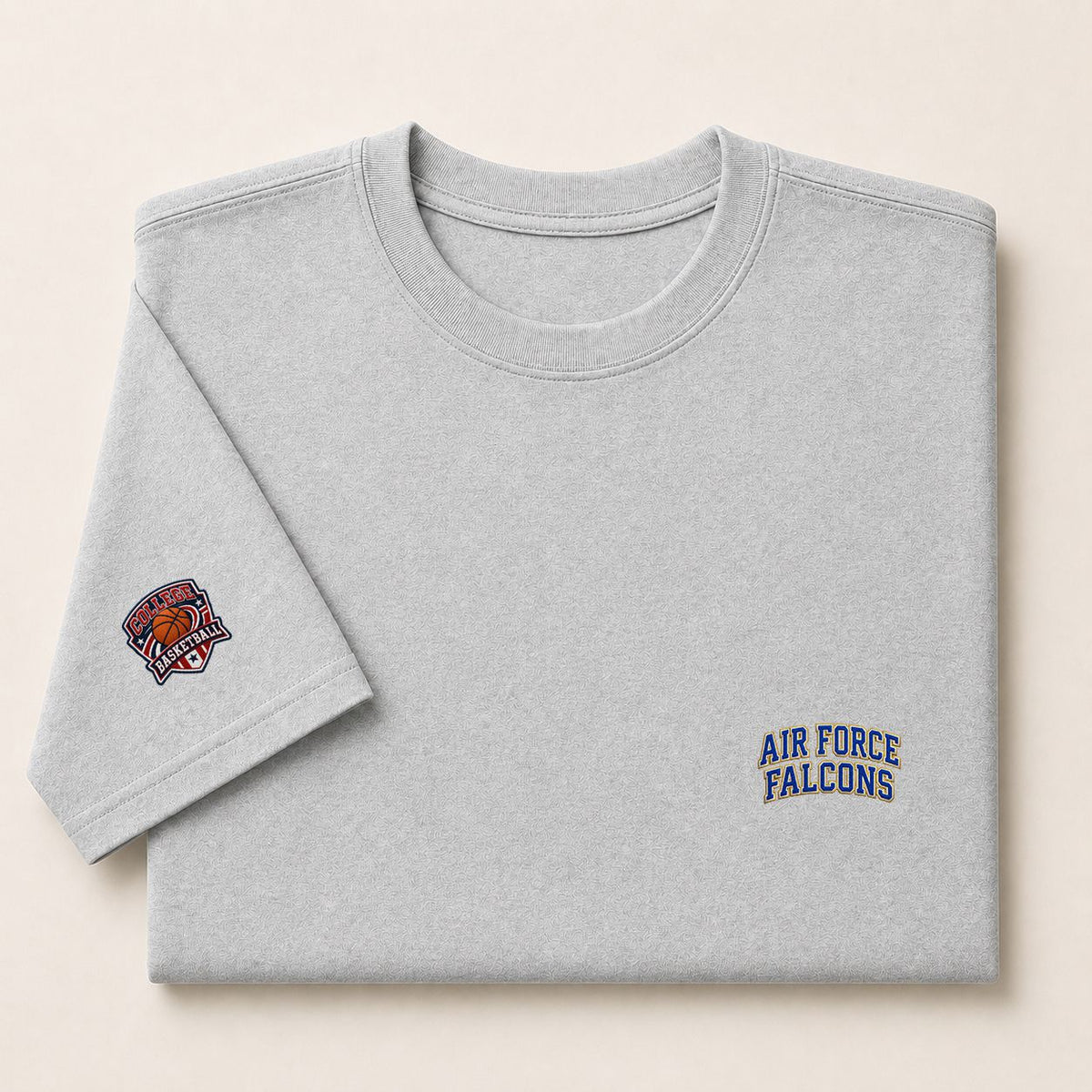 002 Air Force Falcons Embroidered Logo Puff Embroidered Logo T-Shirt - Unisex Short Sleeve Tee