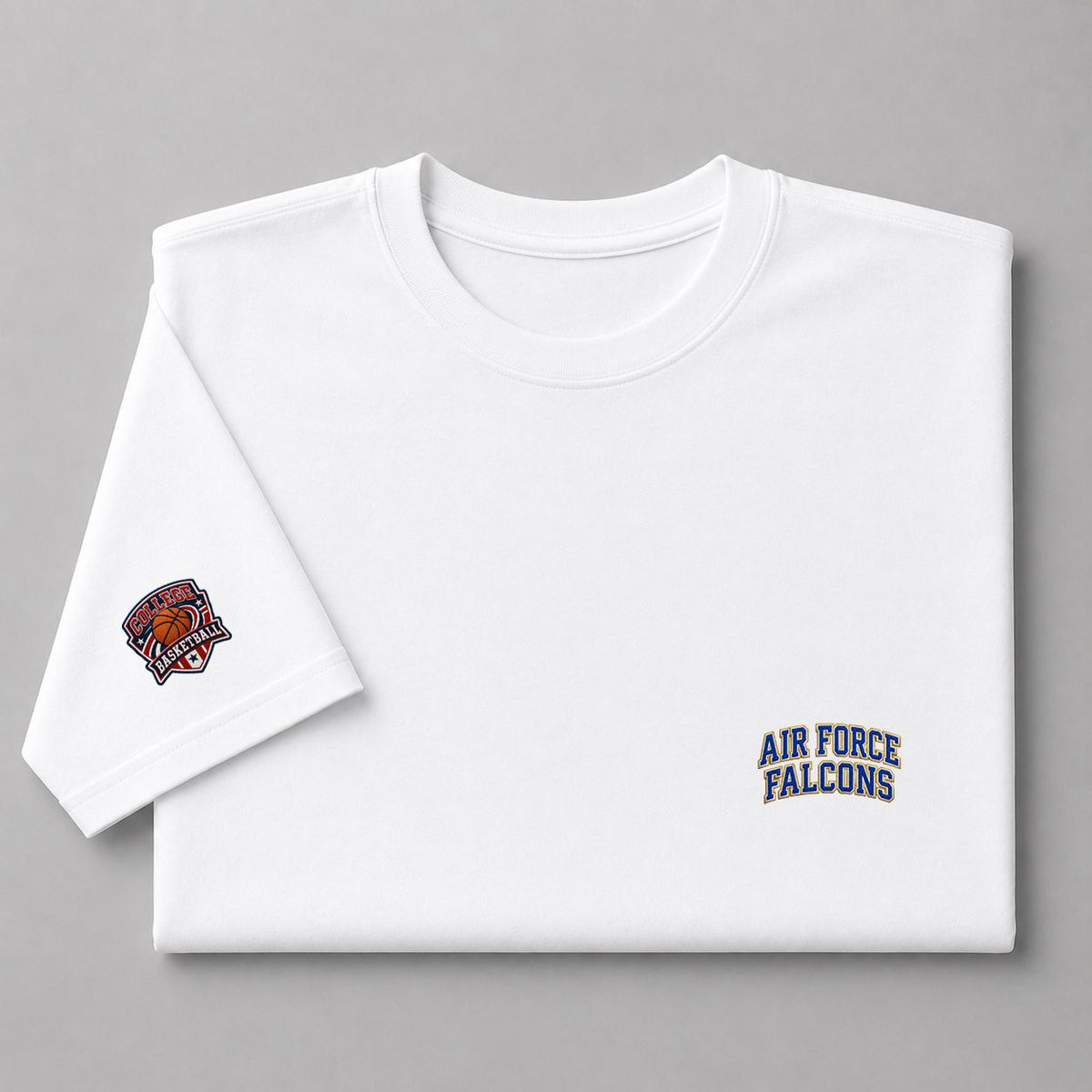 002 Air Force Falcons Embroidered Logo Puff Embroidered Logo T-Shirt - Unisex Short Sleeve Tee