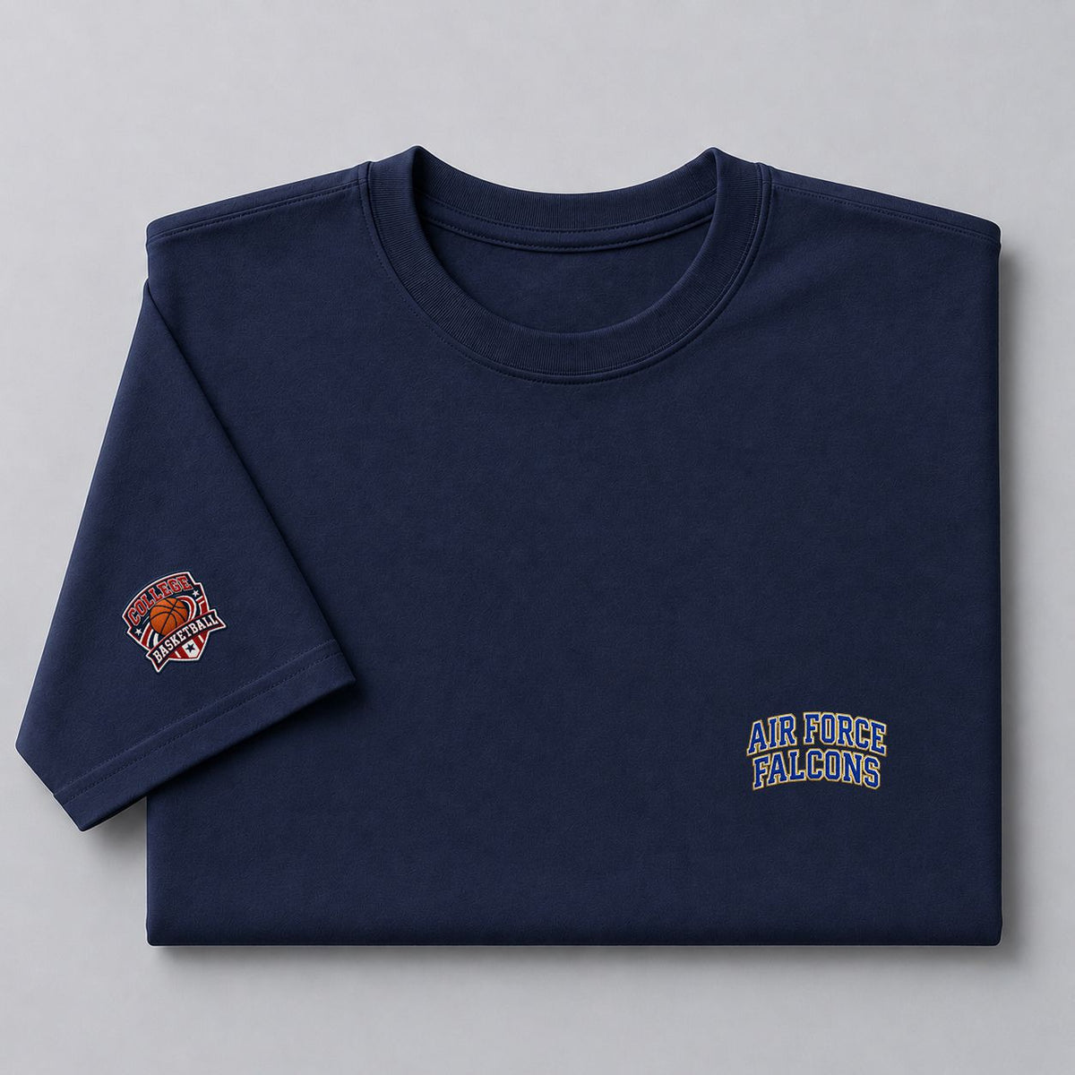 002 Air Force Falcons Embroidered Logo Puff Embroidered Logo T-Shirt - Unisex Short Sleeve Tee