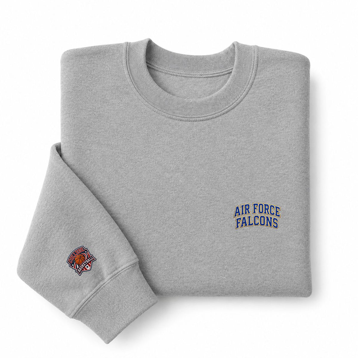 002 Air Force Falcons Embroidered Logo Crewneck Sweatshirt - Unisex Adult Pullover