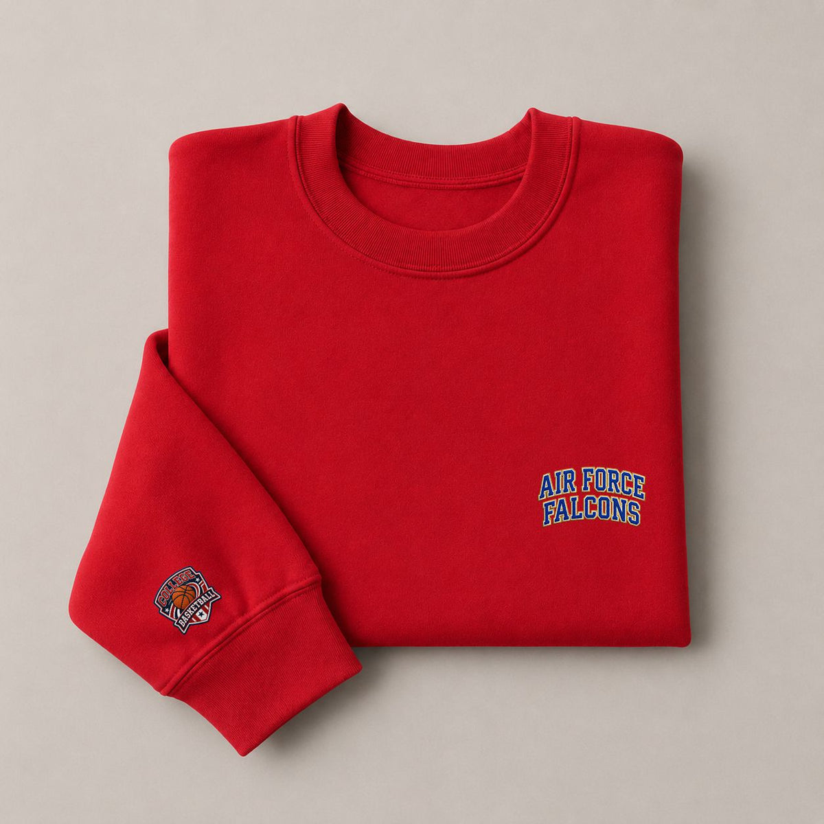 002 Air Force Falcons Embroidered Logo Crewneck Sweatshirt - Unisex Adult Pullover