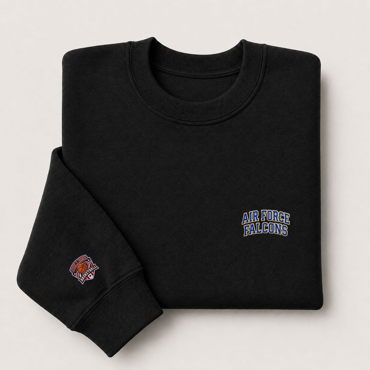 002 Air Force Falcons Embroidered Logo Crewneck Sweatshirt - Unisex Adult Pullover