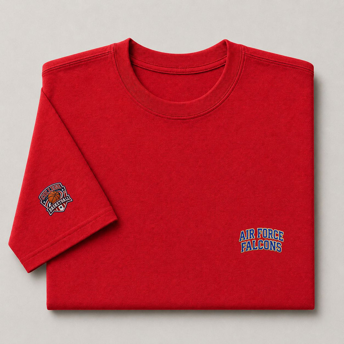 002 Air Force Falcons Embroidered Logo Puff Embroidered Logo T-Shirt - Unisex Short Sleeve Tee