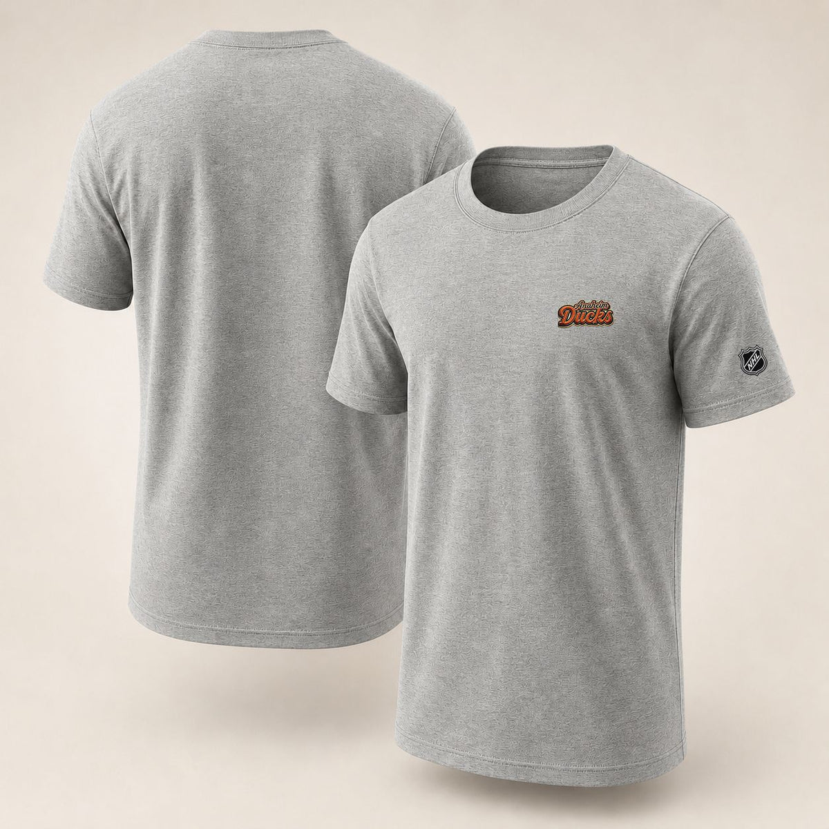 002 Anaheim Ducks Puff Embroidered Logo T-Shirt - Unisex Short Sleeve Tee