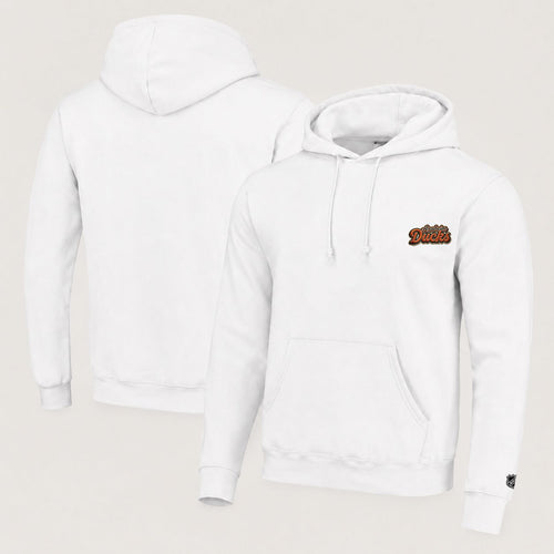 002 Anaheim Ducks Pullover Hoodie - Embroidered Logo Fleece Sweatshirt