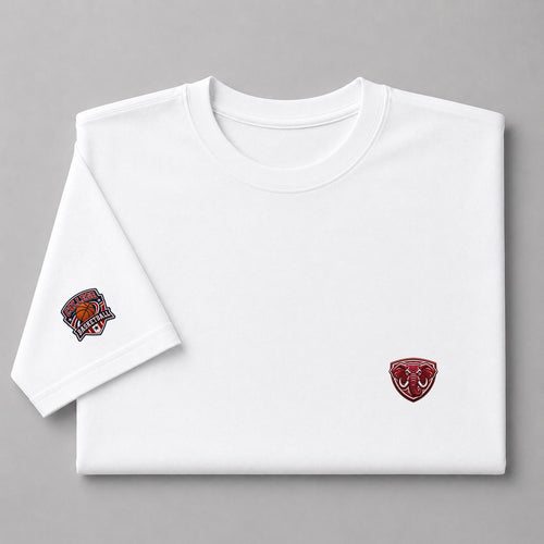 004 Alabama Crimson Tide Embroidered Logo Puff Embroidered Logo T-Shirt - Unisex Short Sleeve Tee