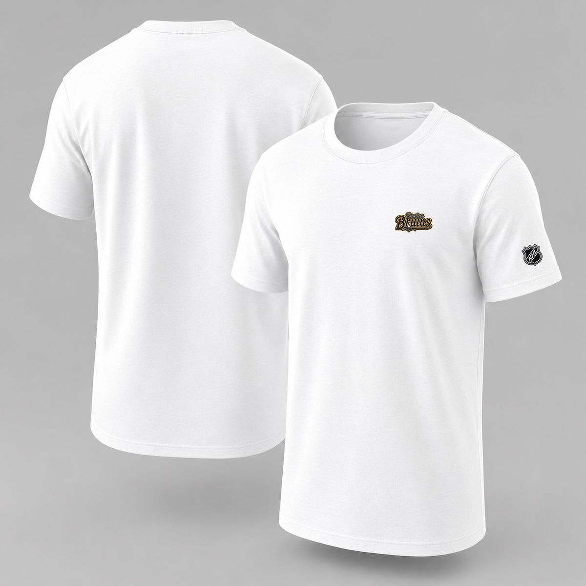 005 Boston Bruins Puff Embroidered Logo T-Shirt - Unisex Short Sleeve Tee
