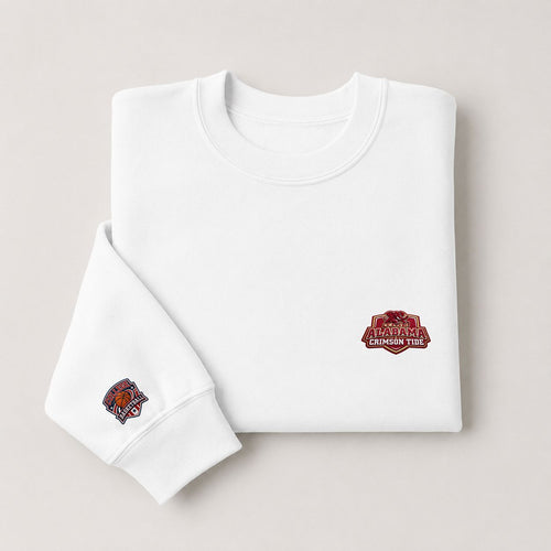 006 Alabama Crimson Tide Embroidered Logo Crewneck Sweatshirt - Unisex Adult Pullover