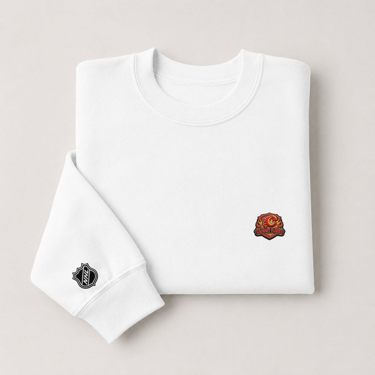 012 Calgary Flames Crewneck Sweatshirt - Unisex Adult Pullover