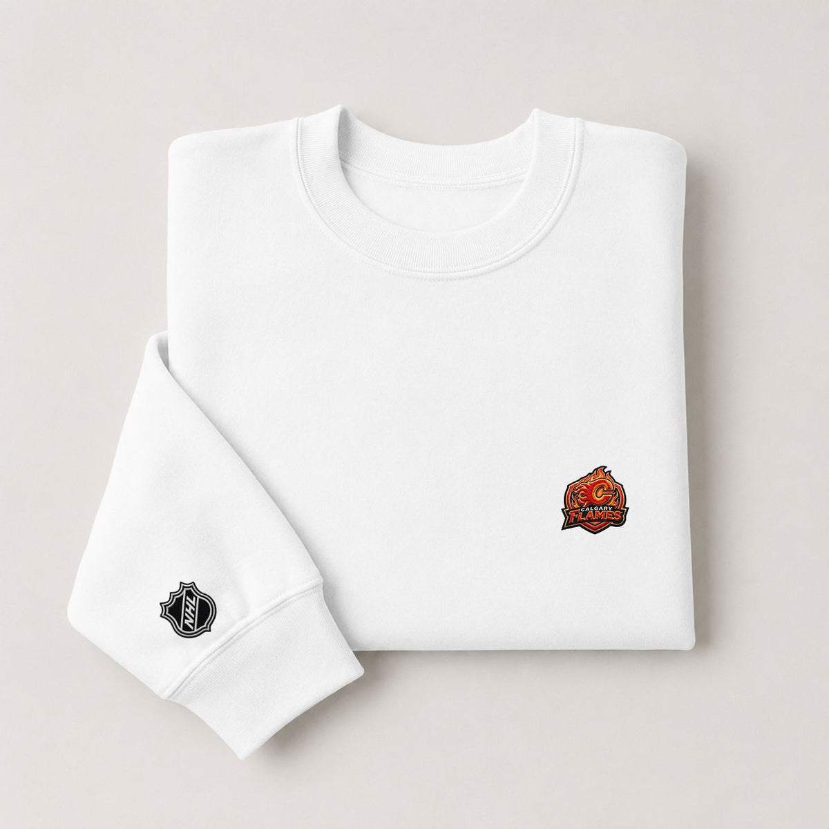 012 Calgary Flames Crewneck Sweatshirt - Unisex Adult Pullover