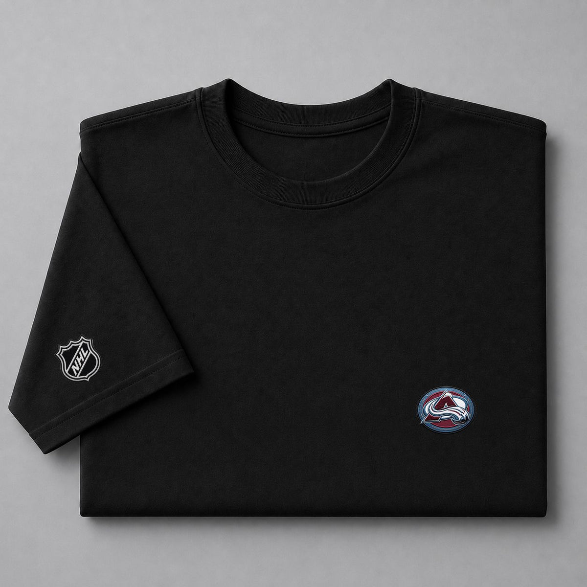 019 Colorado Avalanche Puff Embroidered Logo T-Shirt - Unisex Short Sleeve Tee