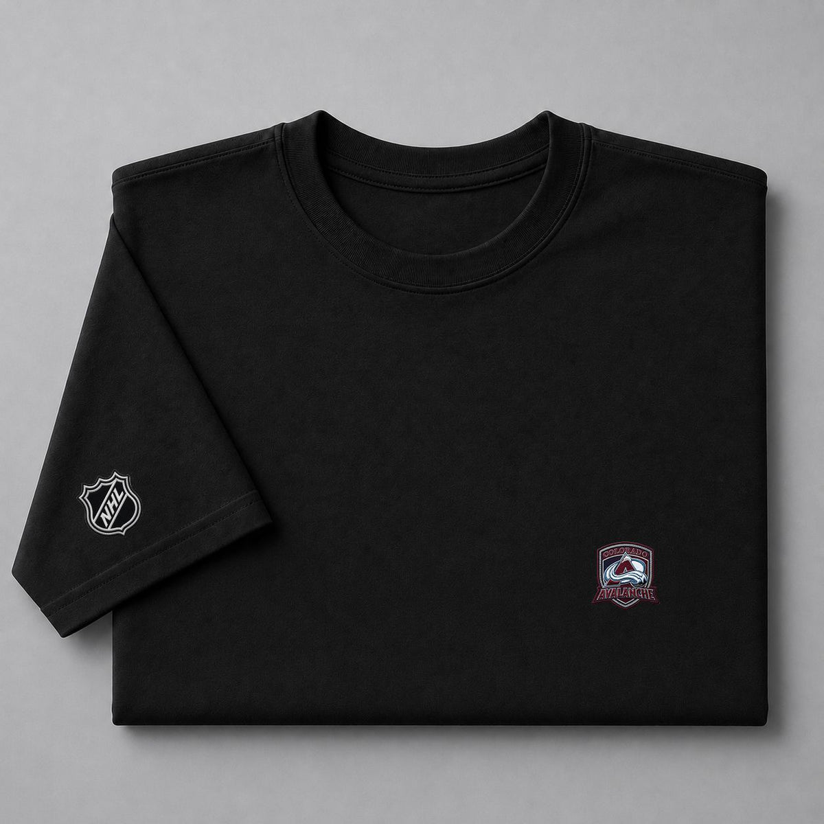 021 Colorado Avalanche Puff Embroidered Logo T-Shirt - Unisex Short Sleeve Tee