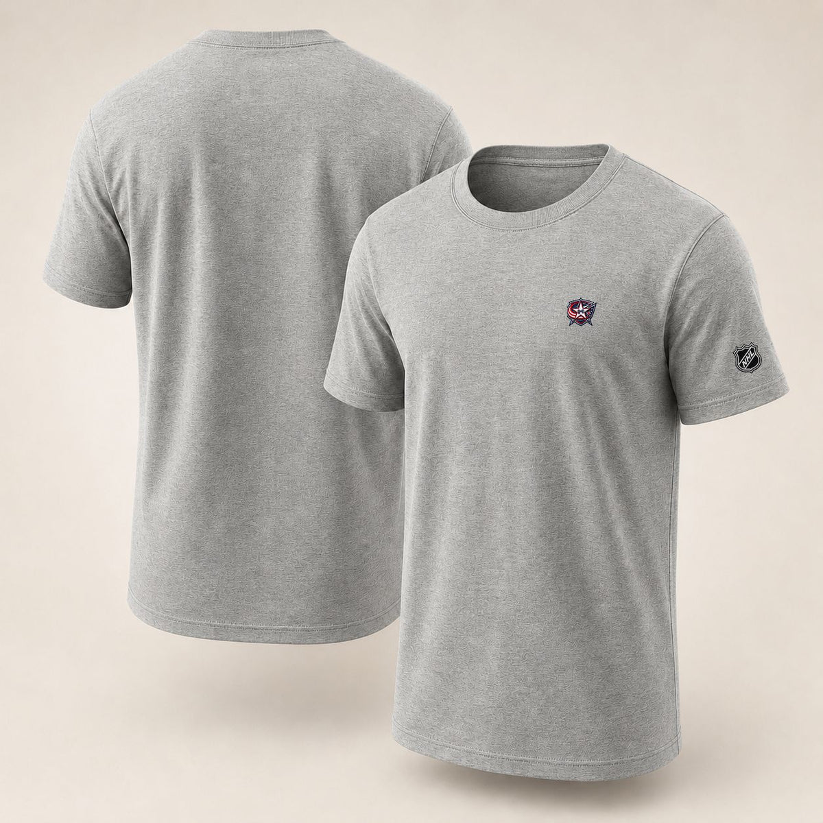 022 Columbus Blue Jackets Puff Embroidered Logo T-Shirt - Unisex Short Sleeve Tee