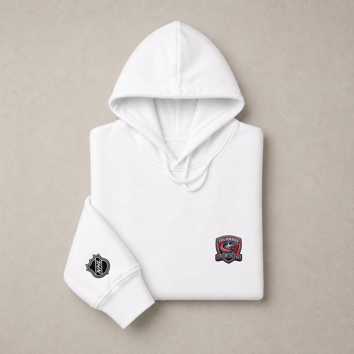 024 Columbus Blue Jackets Pullover Hoodie - Embroidered Logo Fleece Sweatshirt