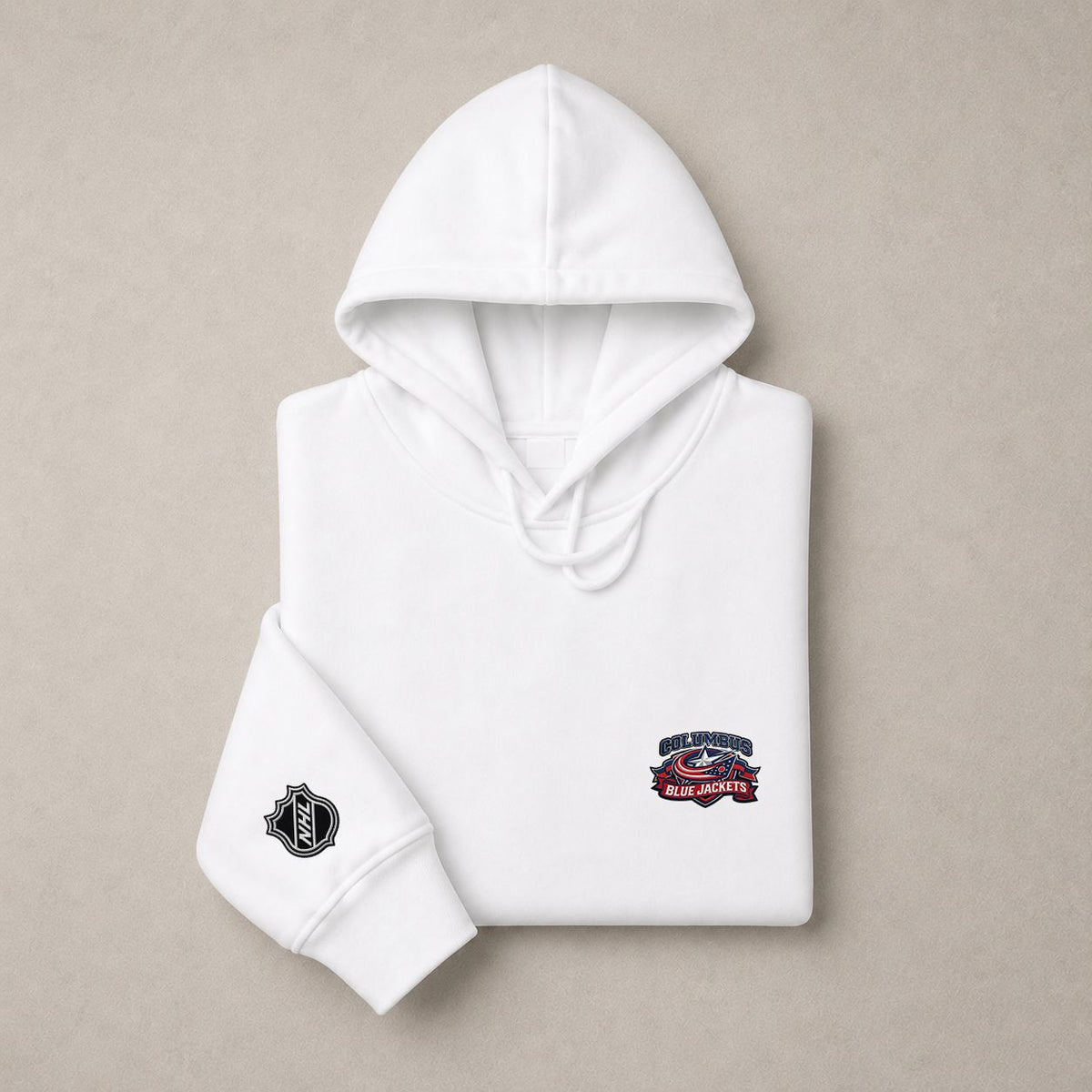 024 Columbus Blue Jackets Pullover Hoodie - Embroidered Logo Fleece Sweatshirt