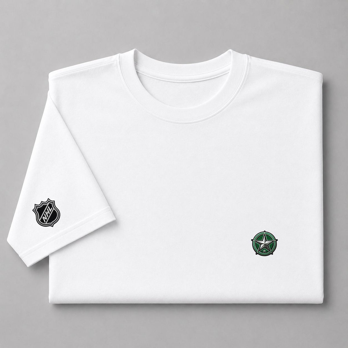 025 Dallas Stars Puff Embroidered Logo T-Shirt - Unisex Short Sleeve Tee