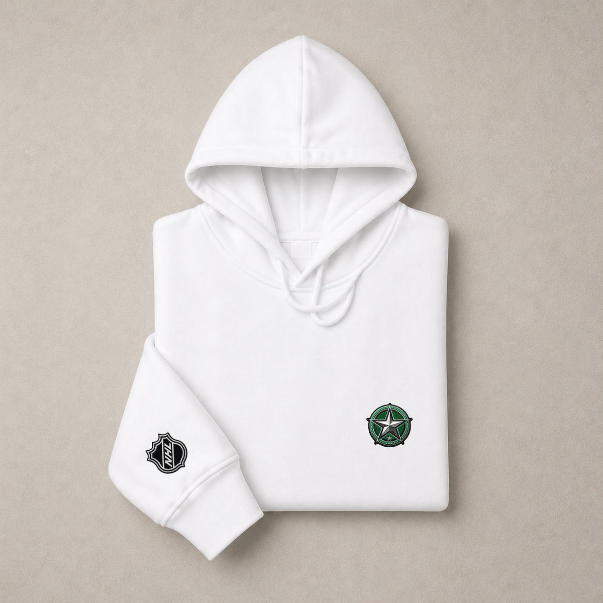025 Dallas Stars Pullover Hoodie - Embroidered Logo Fleece Sweatshirt