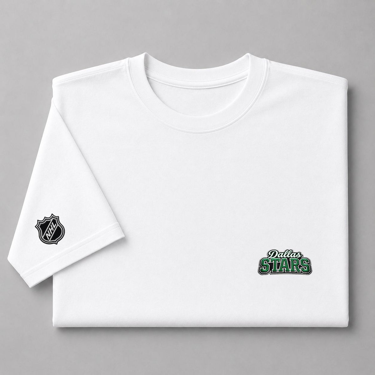 026 Dallas Stars Puff Embroidered Logo T-Shirt - Unisex Short Sleeve Tee