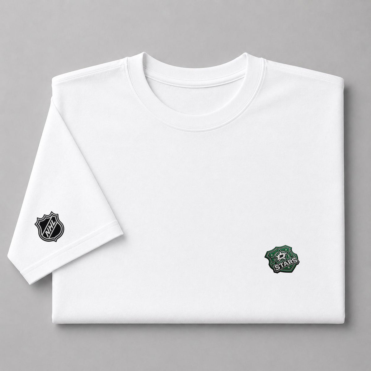 027 Dallas Stars Puff Embroidered Logo T-Shirt - Unisex Short Sleeve Tee