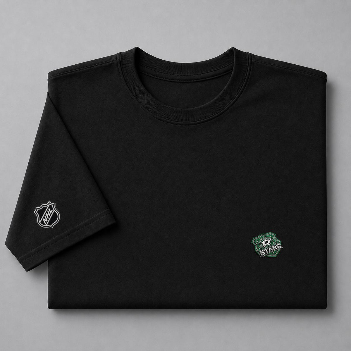 027 Dallas Stars Puff Embroidered Logo T-Shirt - Unisex Short Sleeve Tee