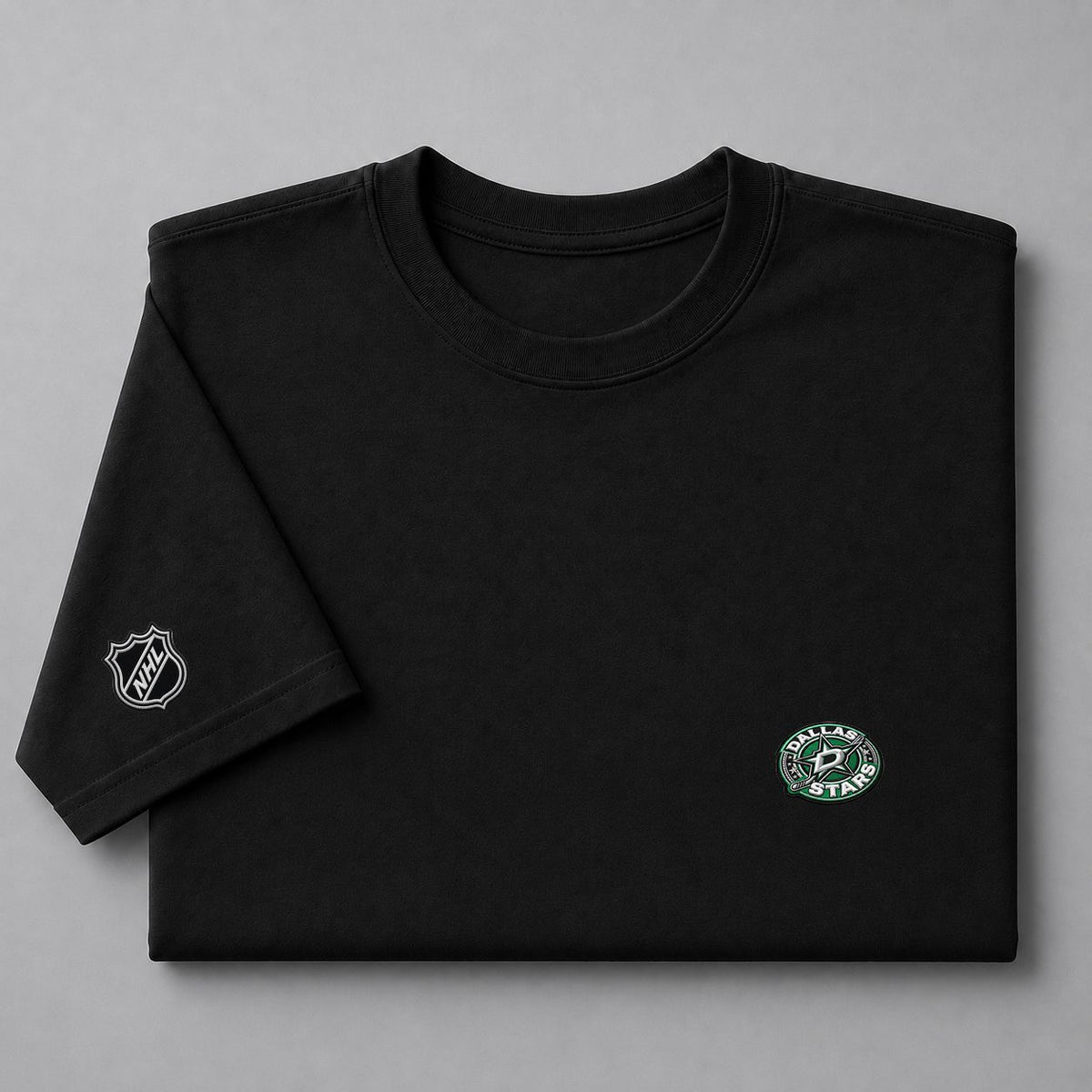027 Dallas Stars Puff Embroidered Logo T-Shirt - Unisex Short Sleeve Tee
