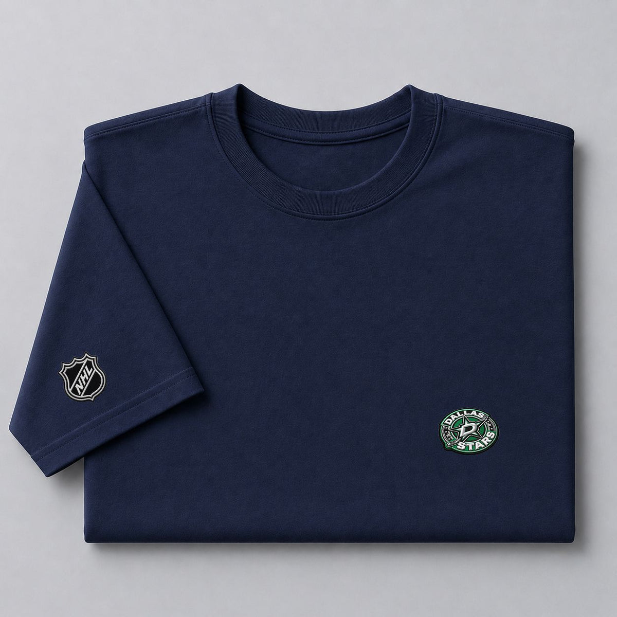 027 Dallas Stars Puff Embroidered Logo T-Shirt - Unisex Short Sleeve Tee