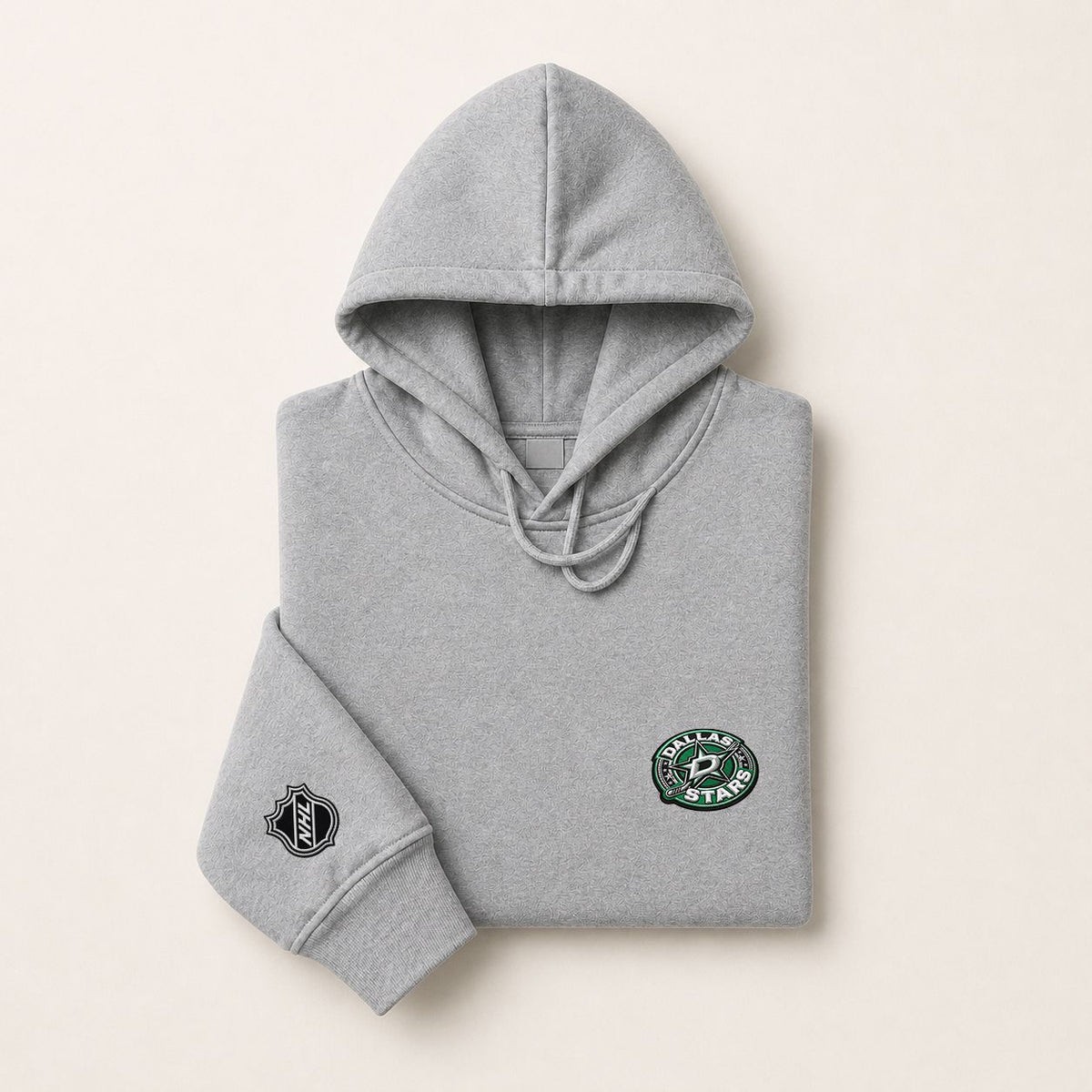 027 Dallas Stars Pullover Hoodie - Embroidered Logo Fleece Sweatshirt