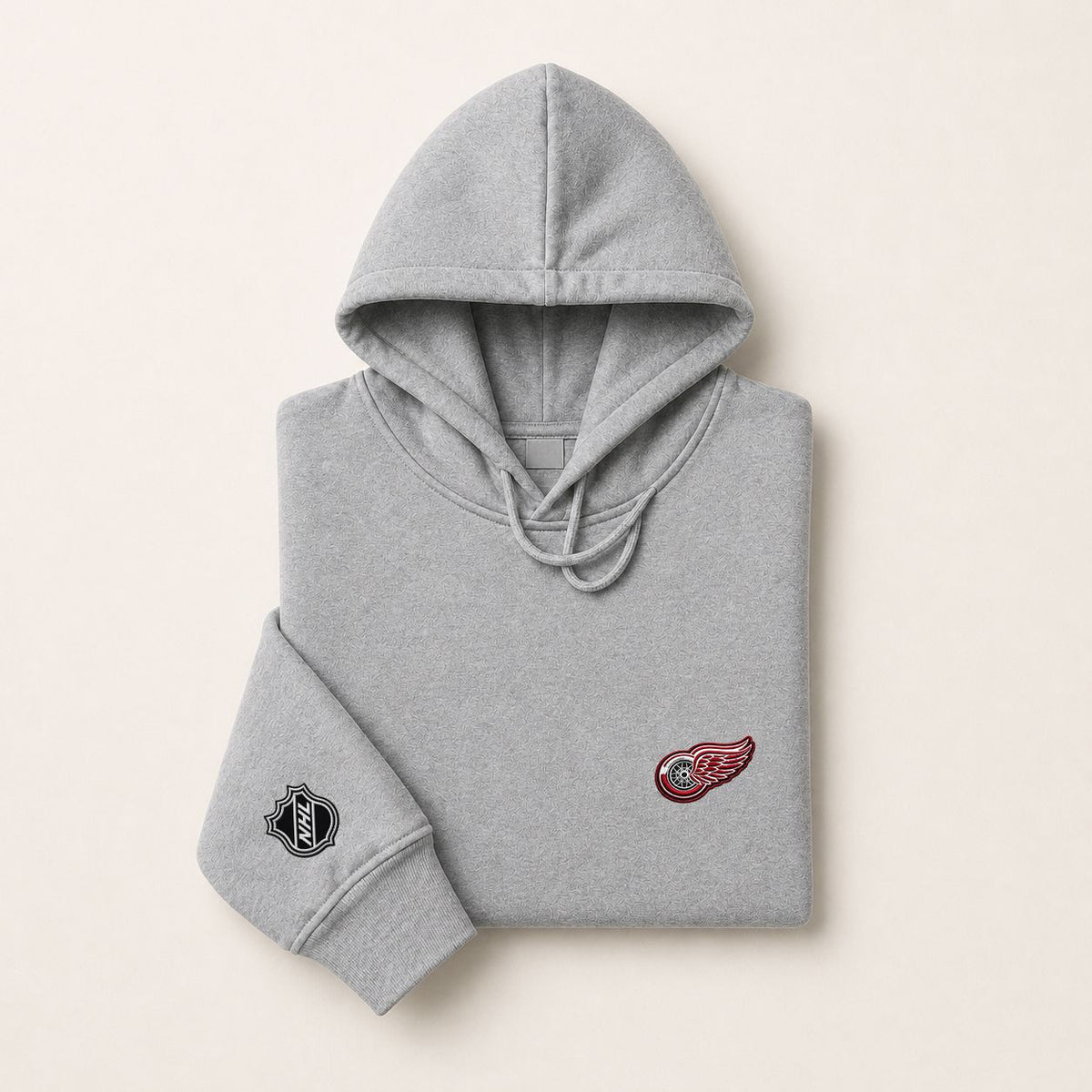 028 Detroit Red Wings Pullover Hoodie - Embroidered Logo Fleece Sweatshirt
