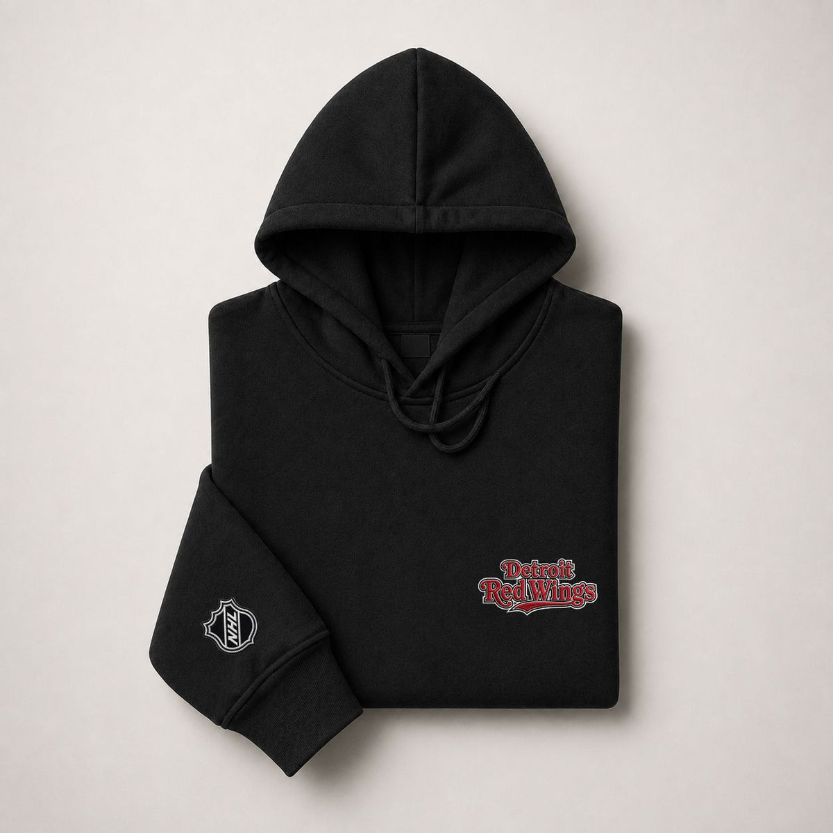 029 Detroit Red Wings Pullover Hoodie - Embroidered Logo Fleece Sweatshirt