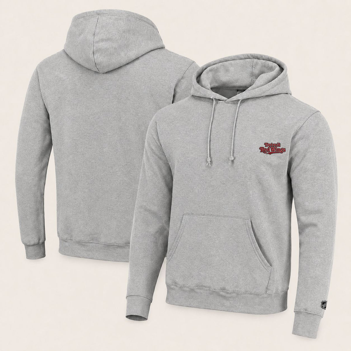 029 Detroit Red Wings Pullover Hoodie - Embroidered Logo Fleece Sweatshirt