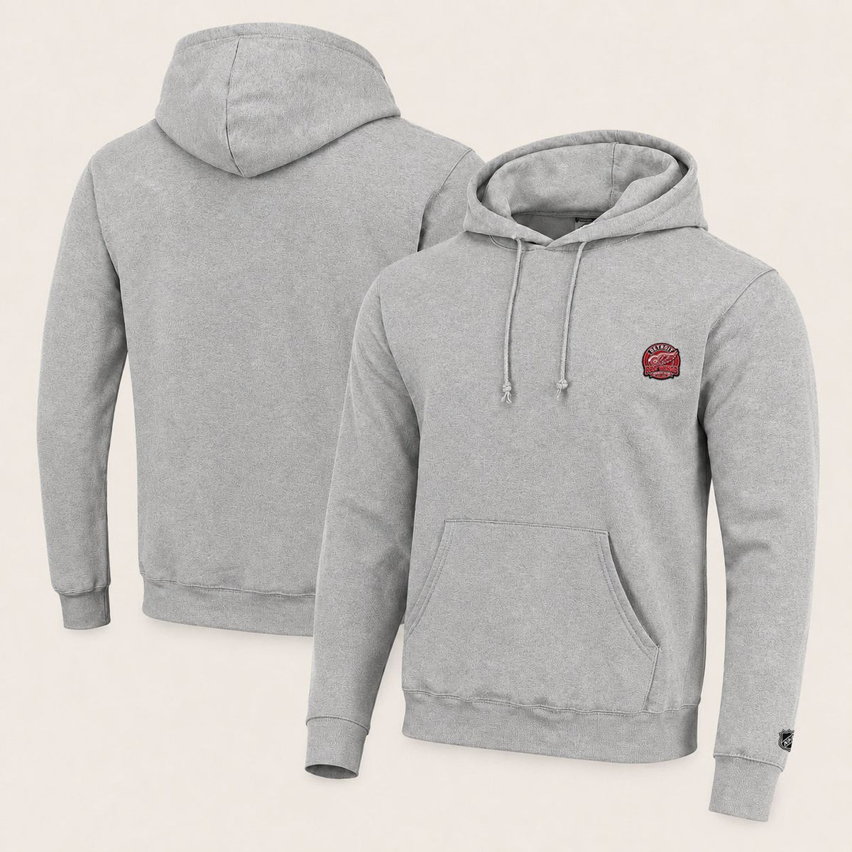 030 Detroit Red Wings Pullover Hoodie - Embroidered Logo Fleece Sweatshirt