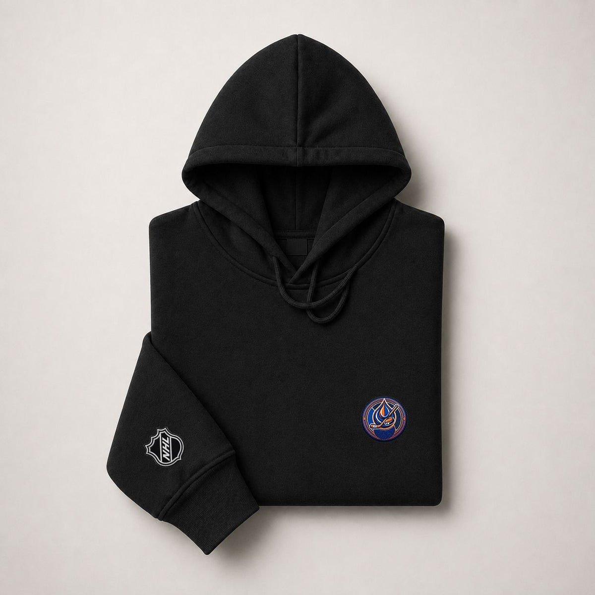 031 Edmonton Oilers Pullover Hoodie - Embroidered Logo Fleece Sweatshirt