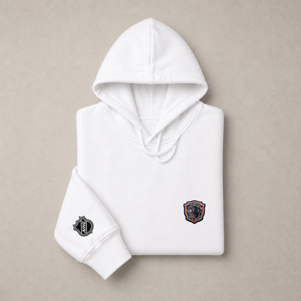 034 Florida Panthers Pullover Hoodie - Embroidered Logo Fleece Sweatshirt