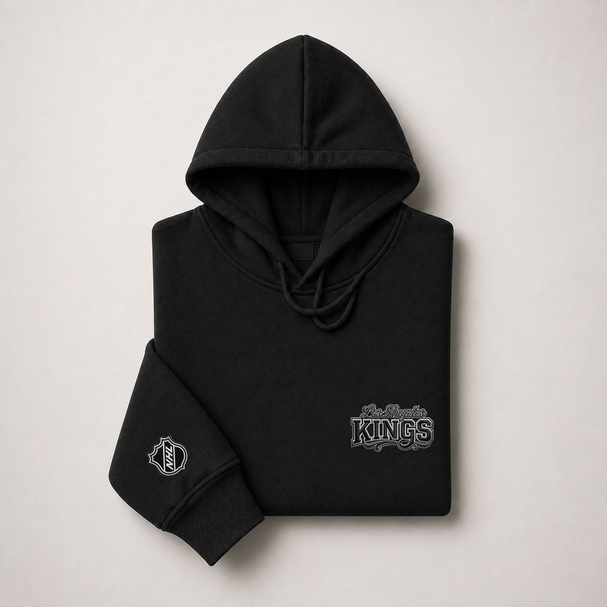 038 Los Angeles Kings Pullover Hoodie - Embroidered Logo Fleece Sweatshirt