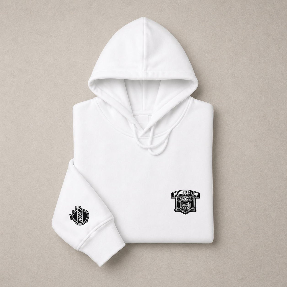 039 Los Angeles Kings Pullover Hoodie - Embroidered Logo Fleece Sweatshirt
